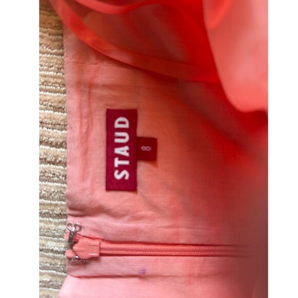 STAUD Elio Mini Dress in Grapefruit | Size 8 - Picture 11 of 11